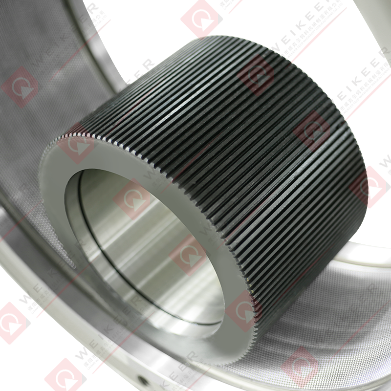 Open End Corrugated Alloy Steel Pellet Roller